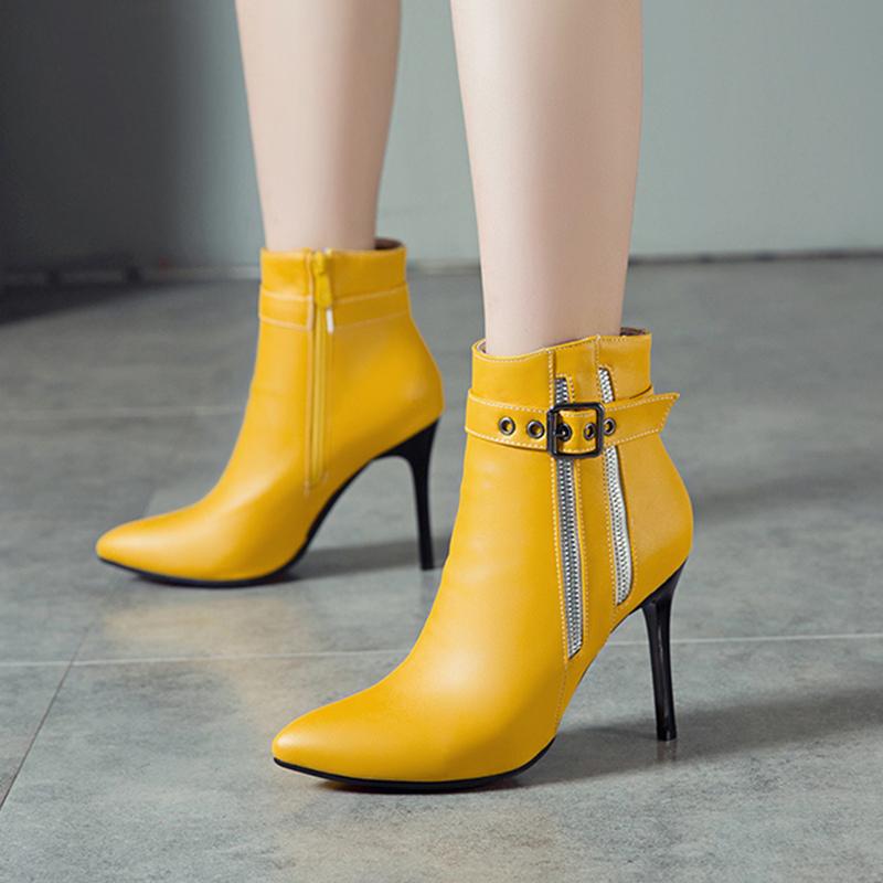 Fashion Ankle Boots For Women 2020 Winter Boots Women Shoes Thin High Heel White Red Yelow Short Boot Shoes Lady Zipper Big Size, Black
Fashion Ankle Boots For Women 2020 Winter Boots Women Shoes Thin High Heel White Red Yelow Short Boot Shoes Lady Zipper Big Size, Black