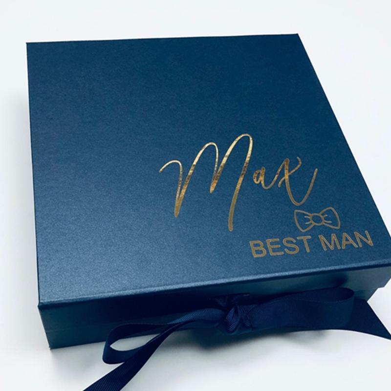 Personalised navy blue Groomsman proposal box, usher gift box, best man thank you cutom wedding day present for groom party1
Personalised navy blue Groomsman proposal box, usher gift box, best man thank you cutom wedding day present for groom party1