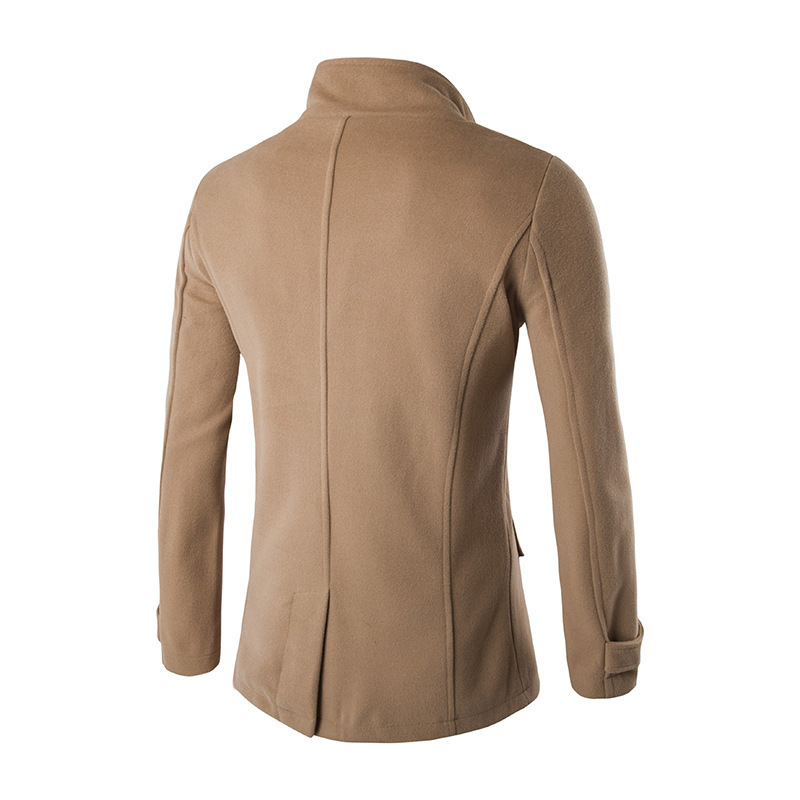 LOVZON British Style Winter Coat Men Double Breasted Trench Coat Mens Casual Slim Fit Jackets 201127