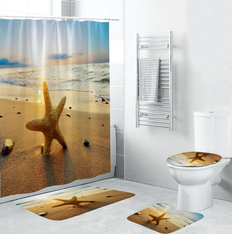 3 Pieces Bathroom Set Sunshine Beach Shell Starfish Bath Set Toilet Cover Mat Pedestal Rug Non-Slip Bathroom Rug
3 Pieces Bathroom Set Sunshine Beach Shell Starfish Bath Set Toilet Cover Mat Pedestal Rug Non-Slip Bathroom Rug