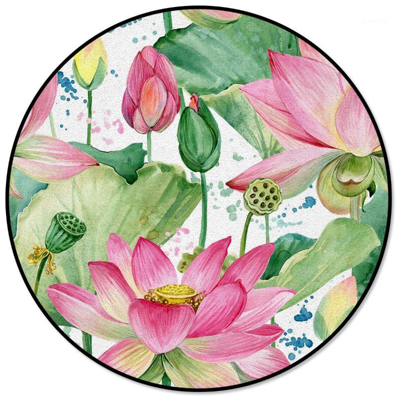 Plant Pink Lotus Green Leaf Art Printed Round Carpet for Living Room Kids Bedroom Table Sofa Carpet Area Rug Mats1, As pic
Plant Pink Lotus Green Leaf Art Printed Round Carpet for Living Room Kids Bedroom Table Sofa Carpet Area Rug Mats1, As pic