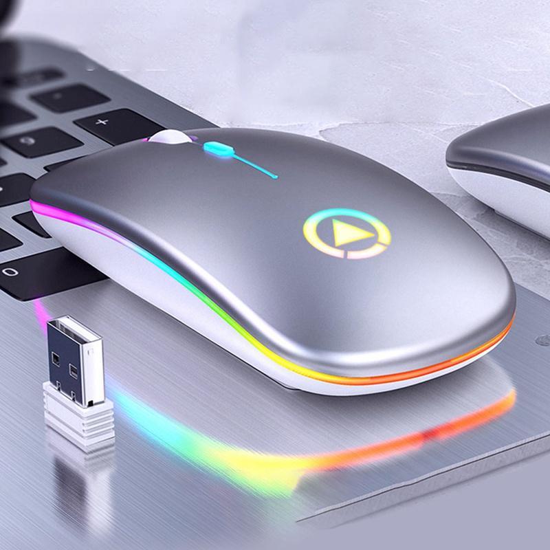 A2 Slim Mini Wireless Bluetooth Mouse Rechargeable Silent LED Backlit Mice 2.4GHz USB Adjustable DIP Optical Mouse1
A2 Slim Mini Wireless Bluetooth Mouse Rechargeable Silent LED Backlit Mice 2.4GHz USB Adjustable DIP Optical Mouse1