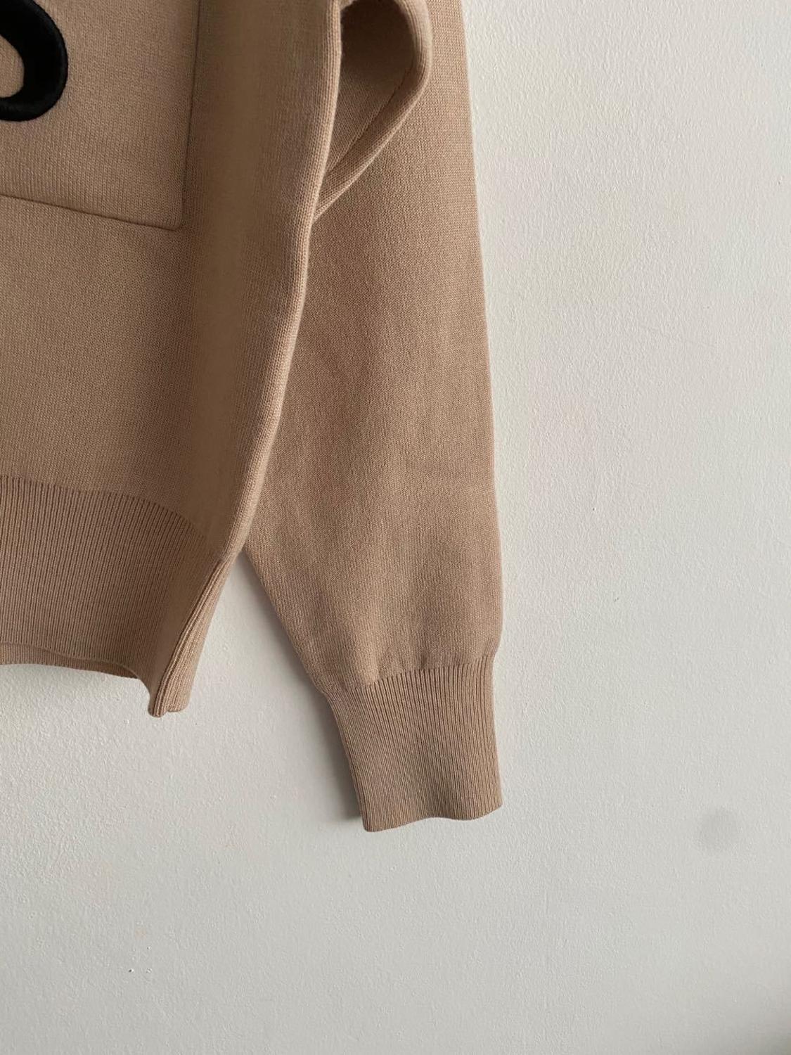 Stitching Ruffles Women Sweater Letter Embroidery Long Sleeve Autumn and Winter New Female Pull 201030wtt