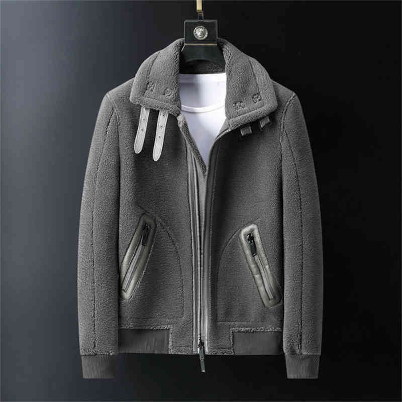 Men's Fur & Faux fur and faux leather jacket winter fashion plus velvet stand collar long sleeve slim casual YK4M 
Men's Fur & Faux fur and faux leather jacket winter fashion plus velvet stand collar long sleeve slim casual YK4M