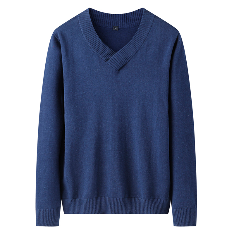 Varsanol Knittwear Mens Sweaters Cotton Pullovers V Neck Fashion Knitted Sweater Men Winter Clothing Solid Full Pull Homme 201119
