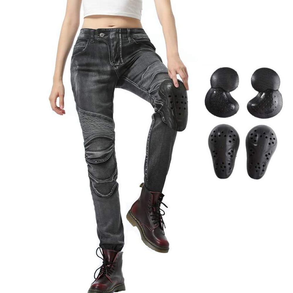 2021 New Women Motorcycle Riding Pants Denim Bike Cycling Motocross Racing Jeans with 4 x Ce Armor Detachable Upgrade Knee Hip Pads 466p
2021 New Women Motorcycle Riding Pants Denim Bike Cycling Motocross Racing Jeans with 4 x Ce Armor Detachable Upgrade Knee Hip Pads 466p