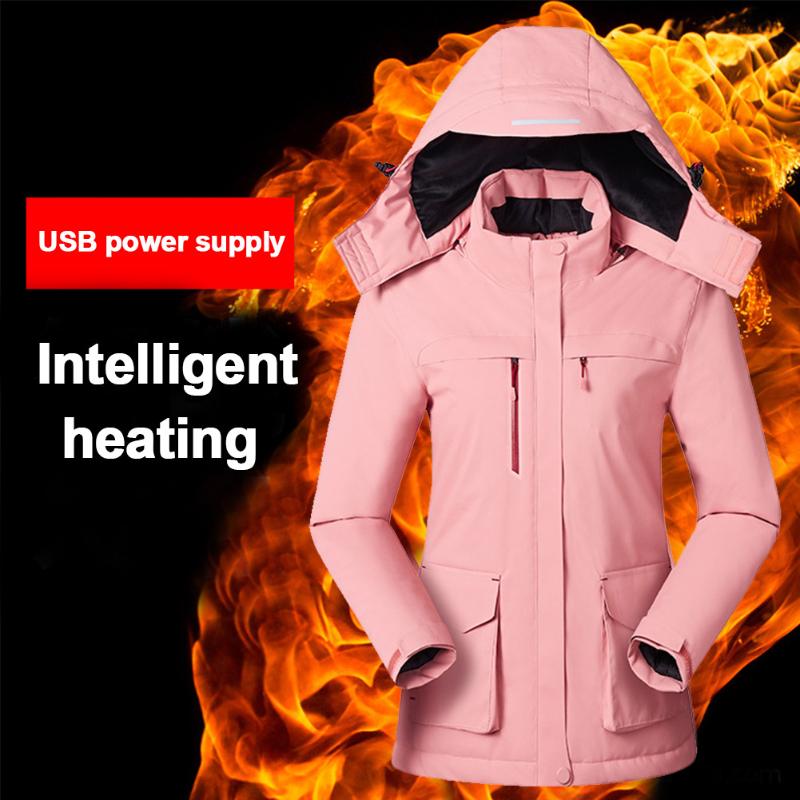 Women Heated Winter Jacket Keep Warm Fishing Washable Waterproof Outdoor Sports Long Sleeves Solid Usb Infrared Thermal Skiing, Pink
Women Heated Winter Jacket Keep Warm Fishing Washable Waterproof Outdoor Sports Long Sleeves Solid Usb Infrared Thermal Skiing, Pink