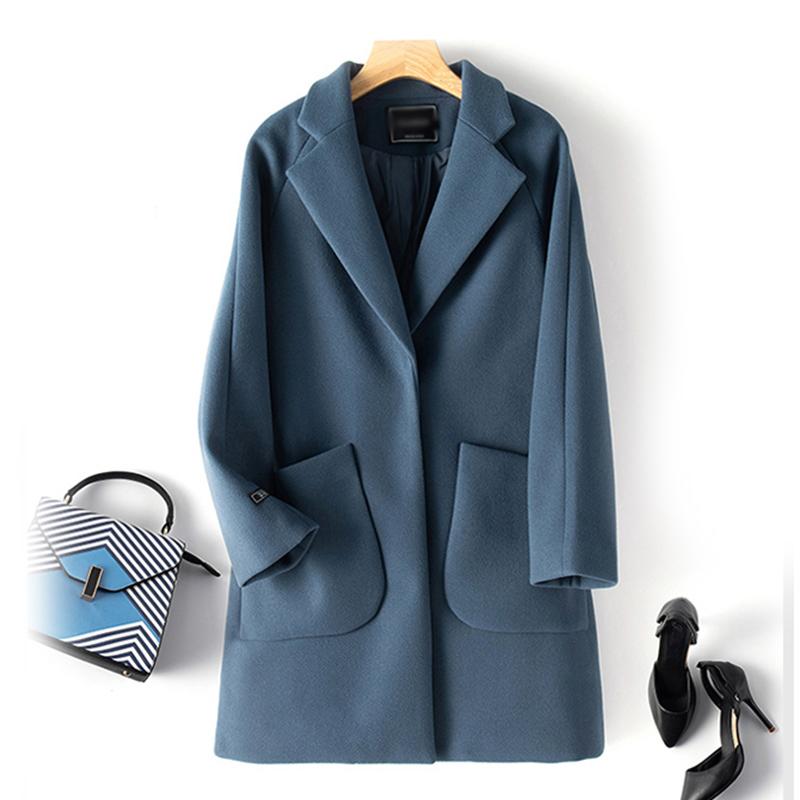 Woolen Women's Coat Autumn Notched Solid Office Ladies Pockets Outerwear Korean Fashion Women Winter Coats 2020 CC20201020, Beige
Woolen Women's Coat Autumn Notched Solid Office Ladies Pockets Outerwear Korean Fashion Women Winter Coats 2020 CC20201020, Beige