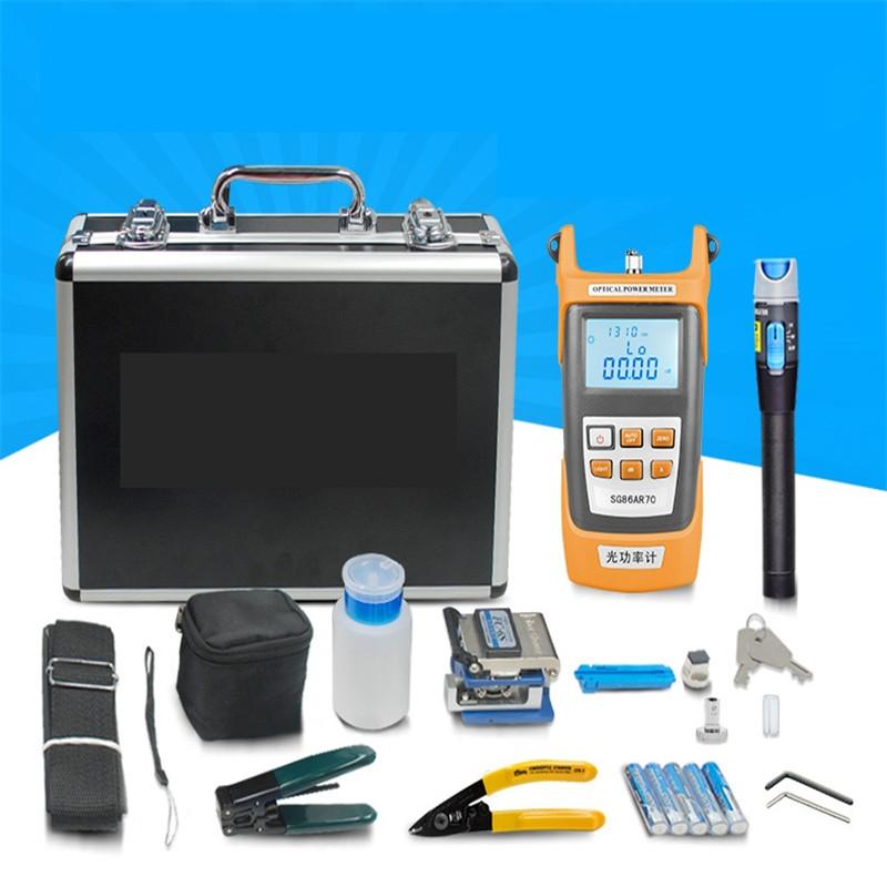 FTTH fiber cold junction tool kit, fiber cleaver FC-6S, optical power meter, Visual Fault Locator
FTTH fiber cold junction tool kit, fiber cleaver FC-6S, optical power meter, Visual Fault Locator