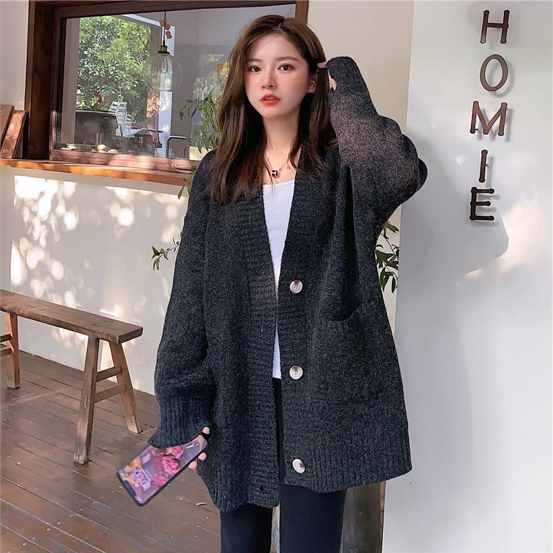 2020 New Fall Winter Long Sleeve Women's Top Mid-length Knit Cardigan Fashion Single Breasted Sweatshirt, Gray
2020 New Fall Winter Long Sleeve Women's Top Mid-length Knit Cardigan Fashion Single Breasted Sweatshirt, Gray