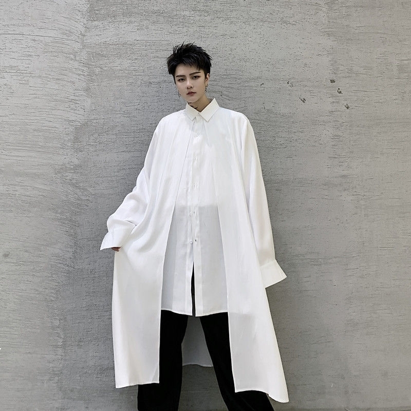 Male Spring 2021 and Autumn Fashion Ruffian Beautiful Shirt Design Sense Red Net Long Elegant Men's Clothing 8BGJ 8MWR, White.
Male Spring 2021 and Autumn Fashion Ruffian Beautiful Shirt Design Sense Red Net Long Elegant Men's Clothing 8BGJ 8MWR, White.
