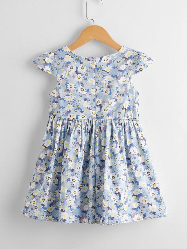 Toddler Girls All Over Floral Print Smock Dress SHE