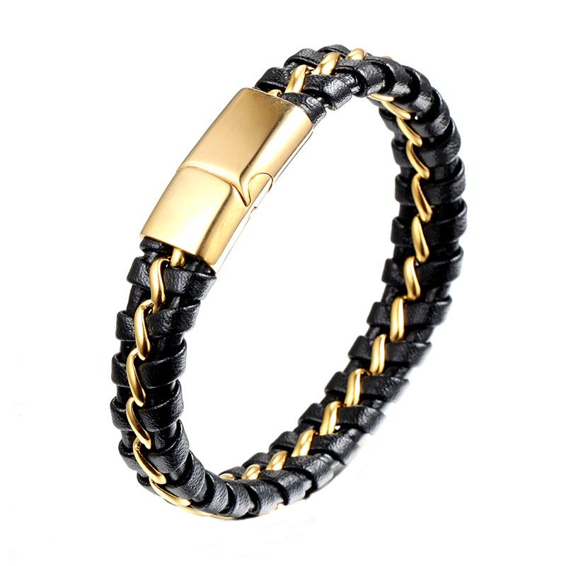 Hand-Made Braided Leather Men's Bracelets Stainless Steel Wristband Magnetic Claps Bangles for Men Him Jewelry 8.3Inch
Hand-Made Braided Leather Men's Bracelets Stainless Steel Wristband Magnetic Claps Bangles for Men Him Jewelry 8.3Inch