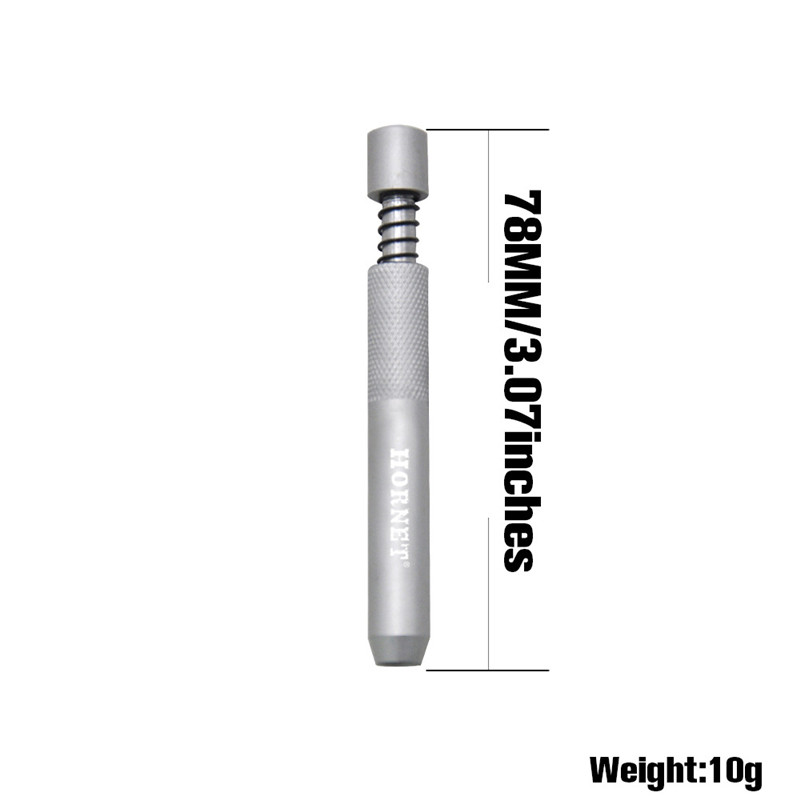 Fashion Metal One Hitter Bat Pipe 78MM Aluminum Smoking Pipe Hand Pipes Tobacco Cigarette Holder Accessories