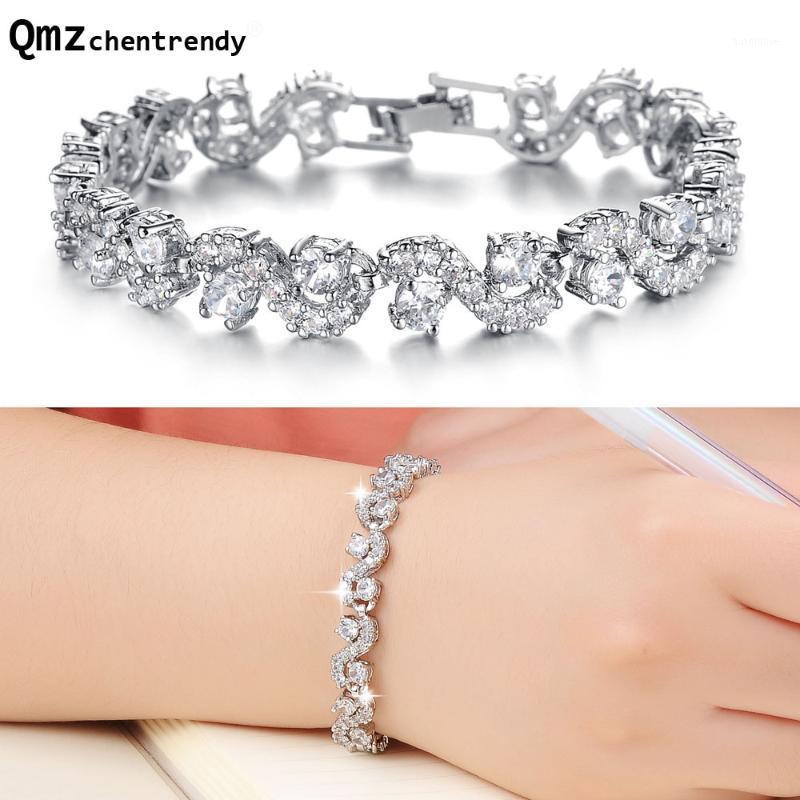 High Quality Romantic CZ Jewelry Cubic Zirconia Bridal Wedding Bracelets Bangle Gift For Bridesmaid for girls1
High Quality Romantic CZ Jewelry Cubic Zirconia Bridal Wedding Bracelets Bangle Gift For Bridesmaid for girls1
