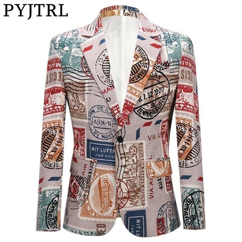PYJTRL Men's Retro Vintage Plus Size Print Suit Jacket Casual Coat Slim Fit Blazer Men Veste Homme Mariage Prom Singers Costume 201128, Picture color
PYJTRL Men's Retro Vintage Plus Size Print Suit Jacket Casual Coat Slim Fit Blazer Men Veste Homme Mariage Prom Singers Costume 201128, Picture color