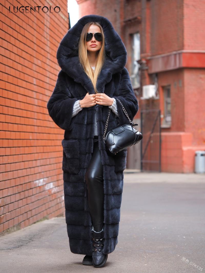 Women Faux Fur Winter Coat Slim All-match Solid Coats Long-sleeve Faux Hooded Jackets Female Fashion Coats Lugentolo, Blue
Women Faux Fur Winter Coat Slim All-match Solid Coats Long-sleeve Faux Hooded Jackets Female Fashion Coats Lugentolo, Blue