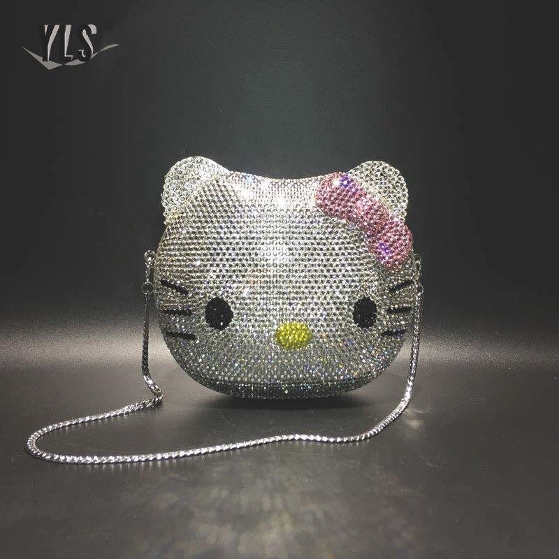 Lovely Cartoon 3D Cat Rhinestone Clutch Purse Silver Gold Luxury Party Evening Diamond Bag Women Crystal Handbags Sac A Main 201204
Lovely Cartoon 3D Cat Rhinestone Clutch Purse Silver Gold Luxury Party Evening Diamond Bag Women Crystal Handbags Sac A Main 201204