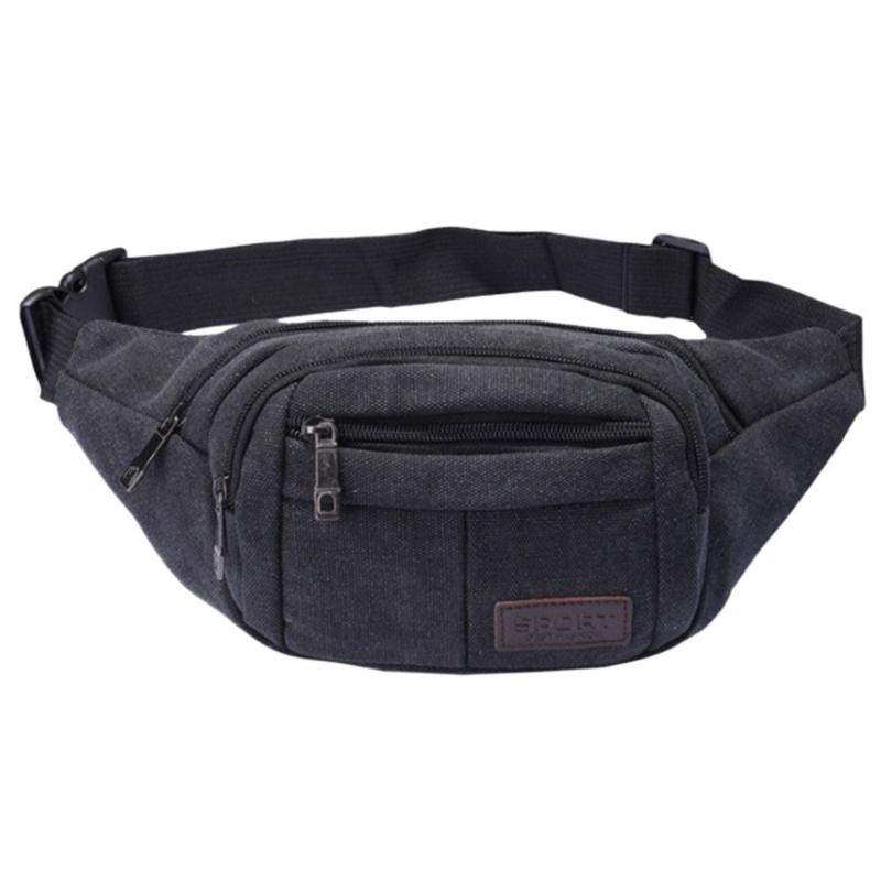 Fashion Neutral Canvas Solid Color Casual Zipper outdoor Sports Versatile Pockets Shoulder Bag Casual Wild Waist pack 2020 #7, Black
Fashion Neutral Canvas Solid Color Casual Zipper outdoor Sports Versatile Pockets Shoulder Bag Casual Wild Waist pack 2020 #7, Black