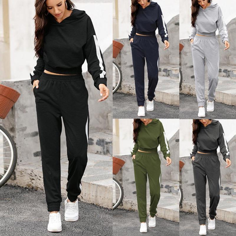 Ensemble Jogging Femme Women Hooded Sweatshirt Casual Sport Trouser Suit Long Sleeves Dresy Damskie Komplet Tute Sportive Donna
Ensemble Jogging Femme Women Hooded Sweatshirt Casual Sport Trouser Suit Long Sleeves Dresy Damskie Komplet Tute Sportive Donna
