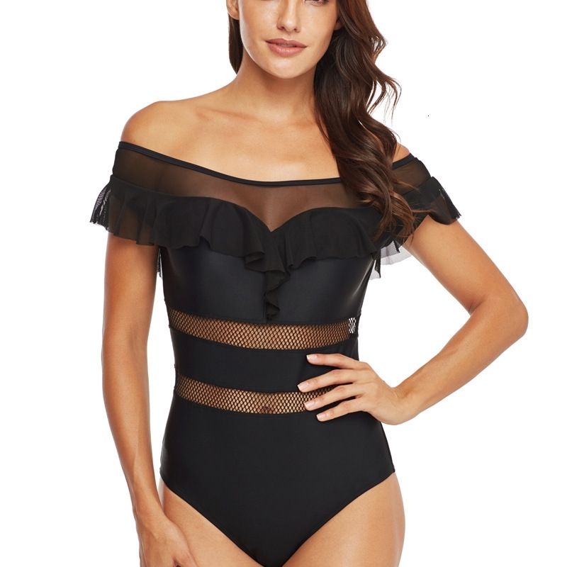 New 2021 Sexy Lace Push Up Black Mesh Hollow Off-the-shoulder Hot Spring One Piece Swimsuit Swimwear Women I6l0
New 2021 Sexy Lace Push Up Black Mesh Hollow Off-the-shoulder Hot Spring One Piece Swimsuit Swimwear Women I6l0