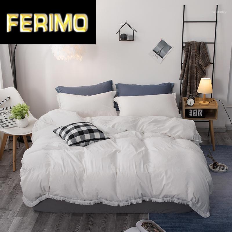 Solid color tassel Bedding Set Duvet Cover Set Pillowcases Washed cotton Comforter Bedding Sets bedclothes bed linen 7 Size1
Solid color tassel Bedding Set Duvet Cover Set Pillowcases Washed cotton Comforter Bedding Sets bedclothes bed linen 7 Size1