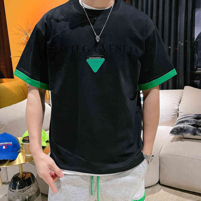 Hip Hop Brand Bv Green Printed Letters Fake Two Short Sleeve Bottega V T-shirts Early Spring Triangle Casual Round Neck Splicing Half Men and, White
Hip Hop Brand Bv Green Printed Letters Fake Two Short Sleeve Bottega V T-shirts Early Spring Triangle Casual Round Neck Splicing Half Men and, White