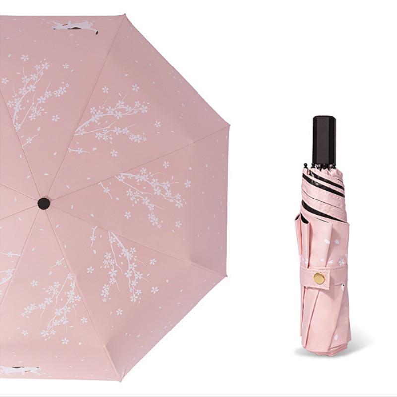 New umbrella rain dual use 3 fold rubber umbrella wholesale 8 bone sun protection shade rubber 026, Pink
New umbrella rain dual use 3 fold rubber umbrella wholesale 8 bone sun protection shade rubber 026, Pink