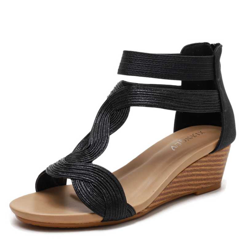 Sandals Women Wedge Sandals Women Summer New Large Size Was Thin Thin Wild Women's Shoes Back Zipper Wedge, Golden
Sandals Women Wedge Sandals Women Summer New Large Size Was Thin Thin Wild Women's Shoes Back Zipper Wedge, Golden