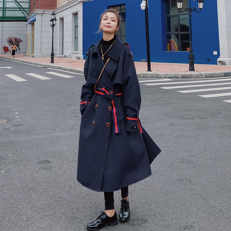 2020 Winter Wool Blend Women' Jacket Loose Thick Bandage Woolen Long Coat Casual Fashion High Quality Khaki Women' Coats
2020 Winter Wool Blend Women' Jacket Loose Thick Bandage Woolen Long Coat Casual Fashion High Quality Khaki Women' Coats