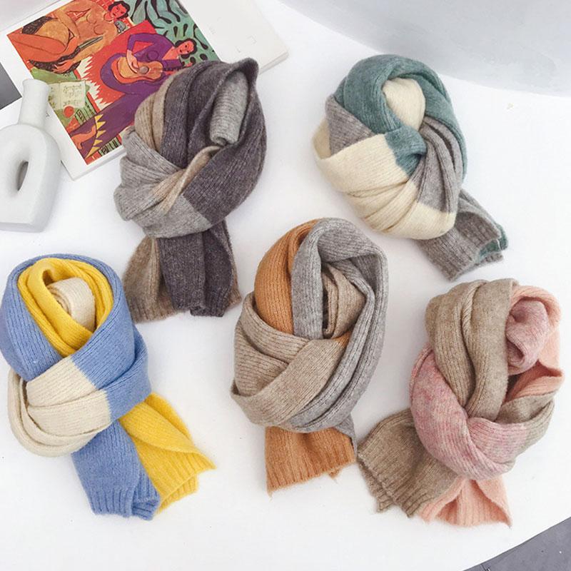 Winter Warm Scarf Knitted Thick Scarves Soft Long Shawls Neck Scarves Splicing Color Woolen Knitting Sweet Casual Scarf 2020 New
Winter Warm Scarf Knitted Thick Scarves Soft Long Shawls Neck Scarves Splicing Color Woolen Knitting Sweet Casual Scarf 2020 New