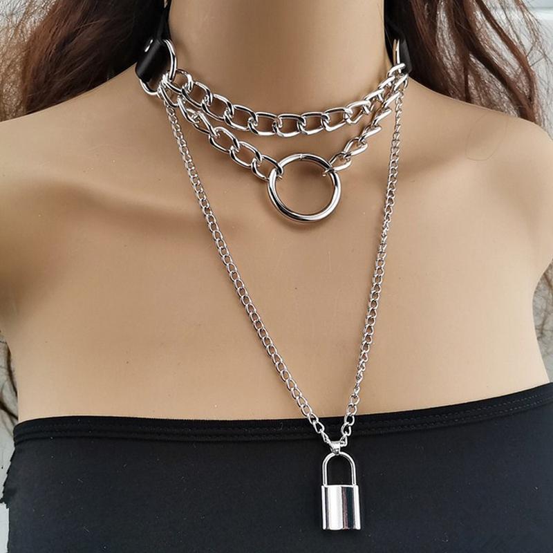 Layered Chain Necklace Neck Chains Lock Pendant Jewelry For Women Punk Choker Padlock Goth Jewelry Grunge Aesthetic Accessories
Layered Chain Necklace Neck Chains Lock Pendant Jewelry For Women Punk Choker Padlock Goth Jewelry Grunge Aesthetic Accessories