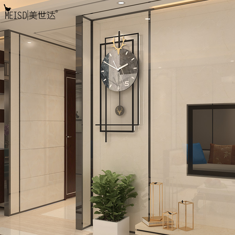 MEISD Large Wall Clock Pendulum Watch Hanging on the Wall Modern Quartz Horloge Home Decor Living Room Art Posters Free Shipping LJ201211