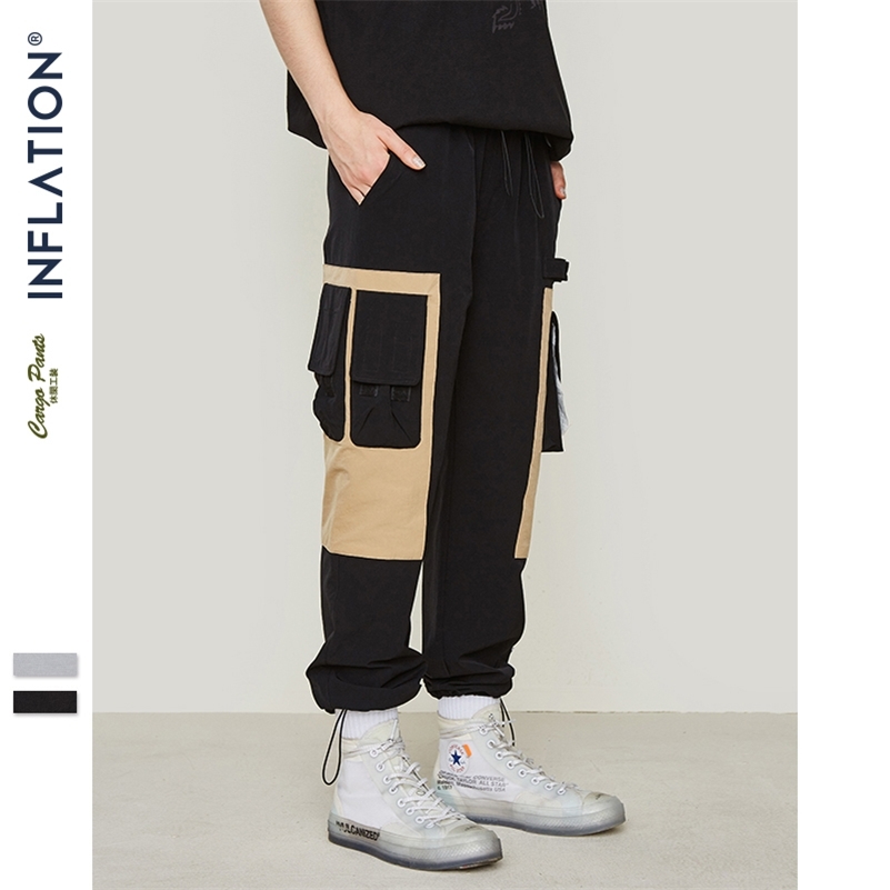 INFLATION SS Patchwork Side Pocket Cargo Harem Pants Mens Casual Jogger Streetwear Hip Hop Ankle Drawstring Trousers 81162W 201110, Black
INFLATION SS Patchwork Side Pocket Cargo Harem Pants Mens Casual Jogger Streetwear Hip Hop Ankle Drawstring Trousers 81162W 201110, Black