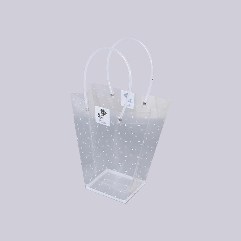 Transparent Flower Packing Bags Plastic PVC Long Clear Tote Flower Bouquet Bagging Portable Gift Bag Rose Florist Decoration