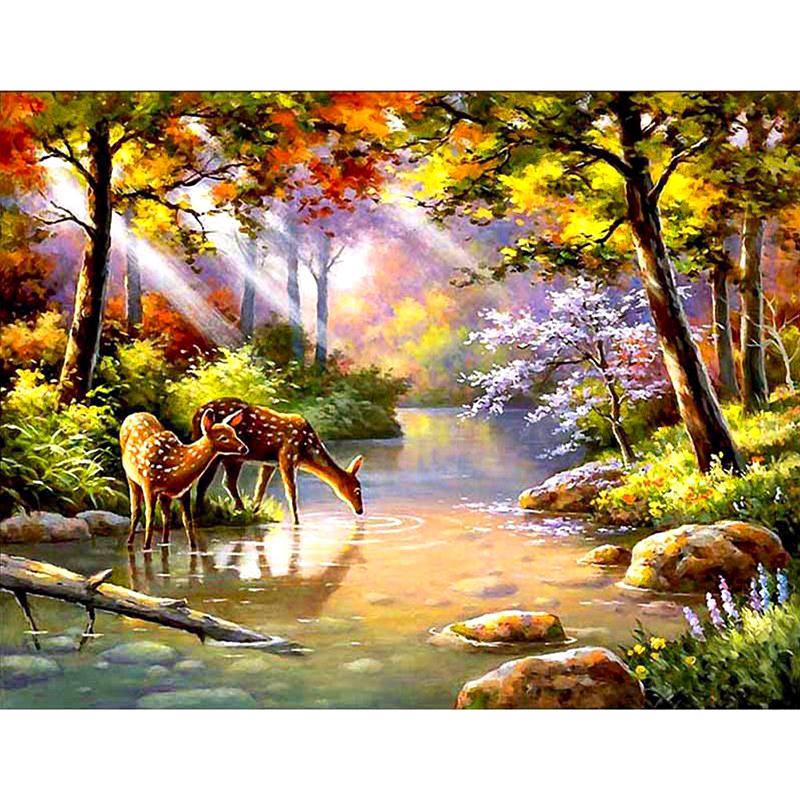 Full Square/Round Drill 5D DIY Diamond Painting "Landscape Deer" 3D Embroidery Cross Stitch 5D Rhinestone Home Decor Gift
Full Square/Round Drill 5D DIY Diamond Painting "Landscape Deer" 3D Embroidery Cross Stitch 5D Rhinestone Home Decor Gift