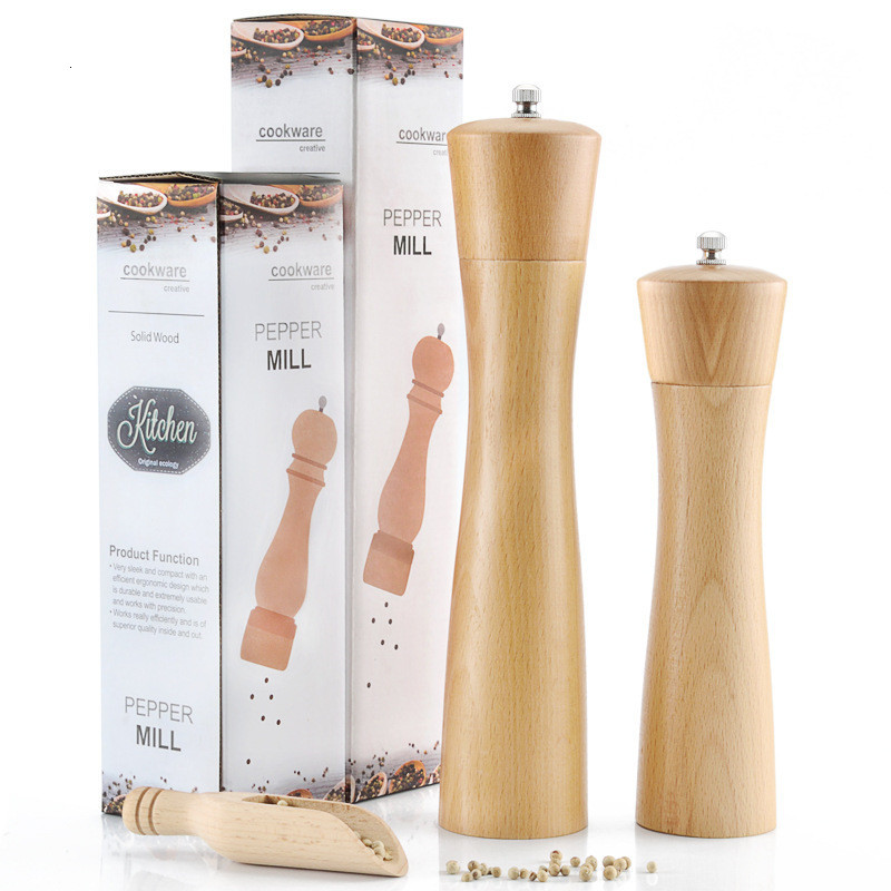 2021 New 8/10 Inch Salt Mill Beech Wood Pepper Shakers with Strong Adjustable Ceramic Grinder Kitchen Accessories Fi12
2021 New 8/10 Inch Salt Mill Beech Wood Pepper Shakers with Strong Adjustable Ceramic Grinder Kitchen Accessories Fi12
