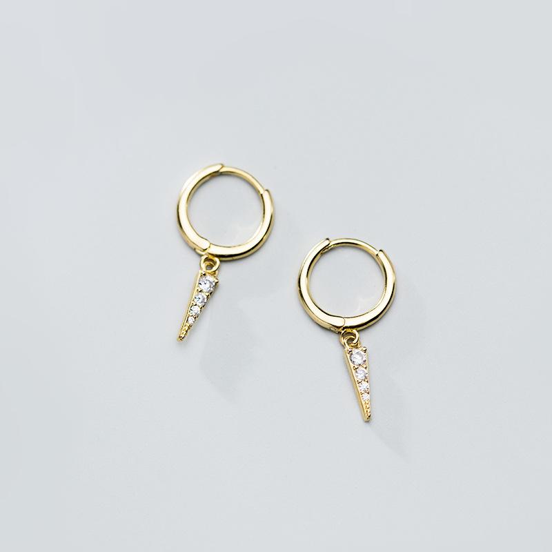 925 Sterling Silver Cubic Zircon Small Geometric Triangle Hoops Earrings Gold Color Plated Ear Ring CZ Earings for Women
925 Sterling Silver Cubic Zircon Small Geometric Triangle Hoops Earrings Gold Color Plated Ear Ring CZ Earings for Women