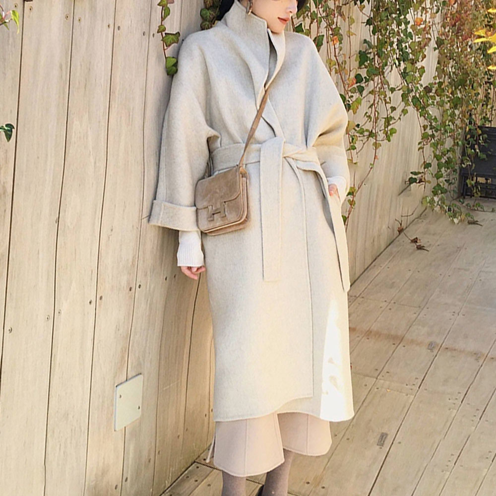 2021 New Women Overcoat Lace Up Oversized Elegant Office Lady Long Coat Wool Blend Korean Style Loose Outwears Winter SBOO, Black
2021 New Women Overcoat Lace Up Oversized Elegant Office Lady Long Coat Wool Blend Korean Style Loose Outwears Winter SBOO, Black