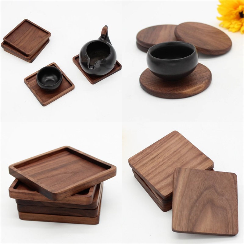 Black Walnut Wooden Coasters Retro Insulation Cup Mat Household Square Round Coaster Pads Table Decoration RRD3564 M2
Black Walnut Wooden Coasters Retro Insulation Cup Mat Household Square Round Coaster Pads Table Decoration RRD3564 M2