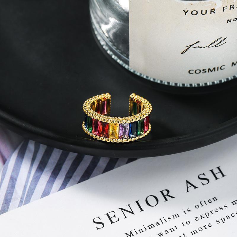 New contracted sweet geometric Party opening elegant Rings 2020 fine multicolor crystal circular fashion Women Rings adjustable1
New contracted sweet geometric Party opening elegant Rings 2020 fine multicolor crystal circular fashion Women Rings adjustable1
