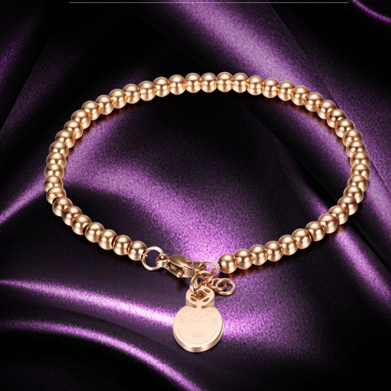 Women bracelet fashion stainless steel couples bracelets for woman chain Steel rose gold beads bracelet men wholesale jewelry
Women bracelet fashion stainless steel couples bracelets for woman chain Steel rose gold beads bracelet men wholesale jewelry