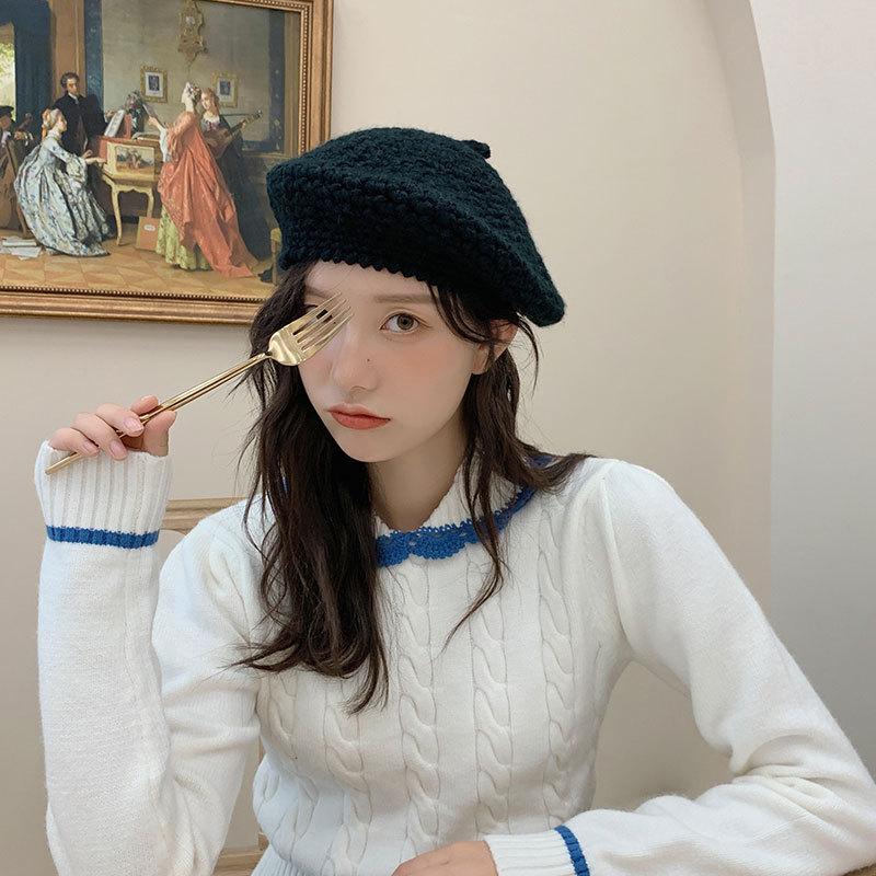 Women Beret Hat For Winter Female Knitted Cotton Wool Hats Wool Hats Cap Spring Autumn New Women's Caps Painter Hat
Women Beret Hat For Winter Female Knitted Cotton Wool Hats Wool Hats Cap Spring Autumn New Women's Caps Painter Hat