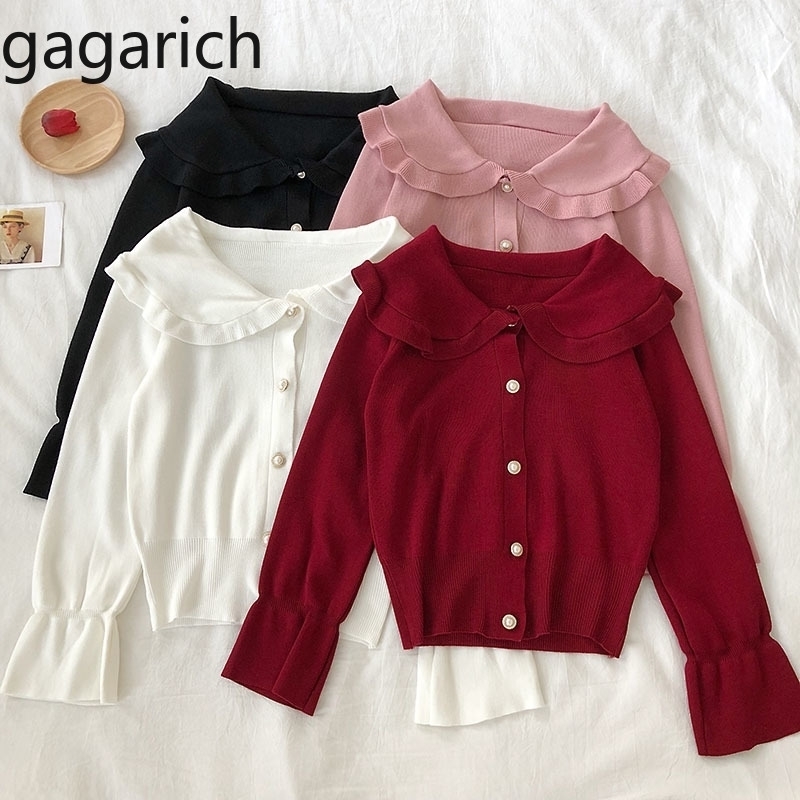 Gagarich Women Sweater Autumn Winter New Korean Chic Sweet Doll Neck Pearl Single Row Horn Sleeve Knitted Cardigan 201130, Red
Gagarich Women Sweater Autumn Winter New Korean Chic Sweet Doll Neck Pearl Single Row Horn Sleeve Knitted Cardigan 201130, Red