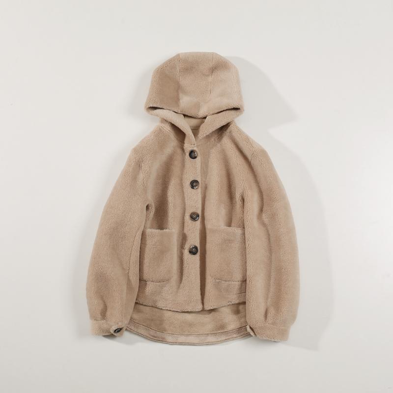Pellet Lamb Fur Coat 2020 Autumn Winter New Sheep Shearling Coat for Women Short Hooded Large Size Loose, Beige
Pellet Lamb Fur Coat 2020 Autumn Winter New Sheep Shearling Coat for Women Short Hooded Large Size Loose, Beige