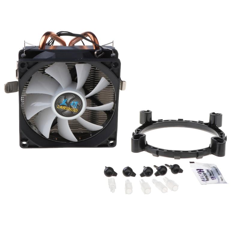 CPU Cooler 2 Copper Heat Pipes 3Pin CPU Cooling Fan with 5 Colors Light for LGA 1151/1155/1156/AM2+/AM3+/AM4
CPU Cooler 2 Copper Heat Pipes 3Pin CPU Cooling Fan with 5 Colors Light for LGA 1151/1155/1156/AM2+/AM3+/AM4