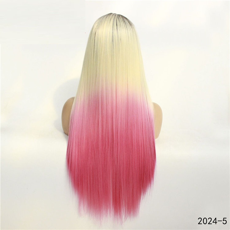 26 Inches Synthetic Lacefront Wig Simulation Human Hair Lace front Wigs Silky Straight Perruques 2023-1