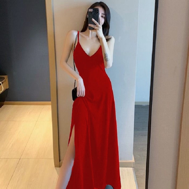 2021 New Female fashion dress sexy thin shoulder straps v sling cleavage dressed in skinny solid color long dresses with no back for 8K2T, Strip
2021 New Female fashion dress sexy thin shoulder straps v sling cleavage dressed in skinny solid color long dresses with no back for 8K2T, Strip