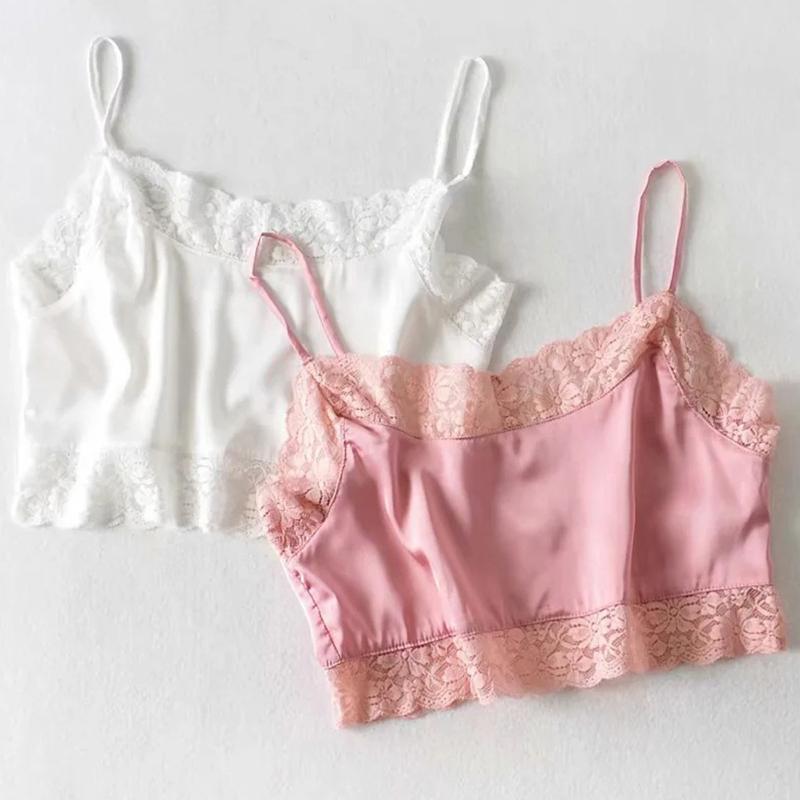 Crop Tops Solid Camisole Women's Casual Lace Elasticity Splicing Strapless Small Sling Vest Tops Summer Clothes Camisole @40, Wh
Crop Tops Solid Camisole Women's Casual Lace Elasticity Splicing Strapless Small Sling Vest Tops Summer Clothes Camisole @40, Wh