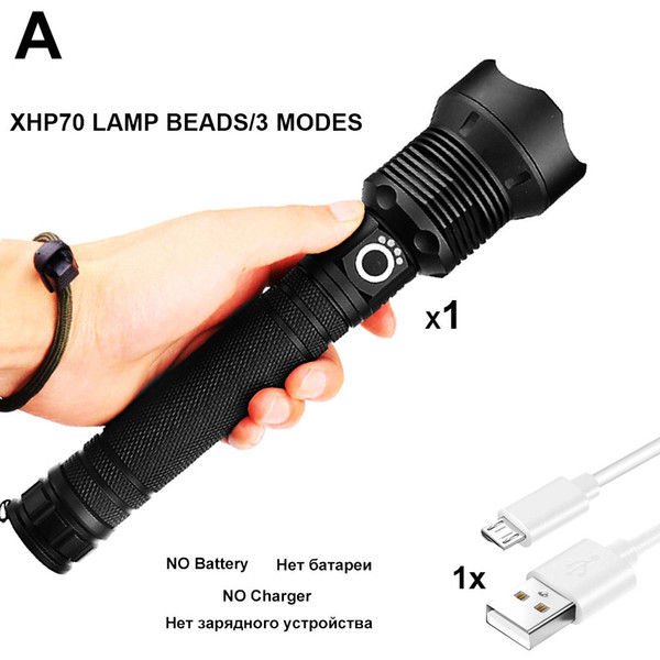 led flashlight 90000 lumens 702 most powerful flashlight 26650 usb torch 70 lantern 18650 hunting lamp hand light